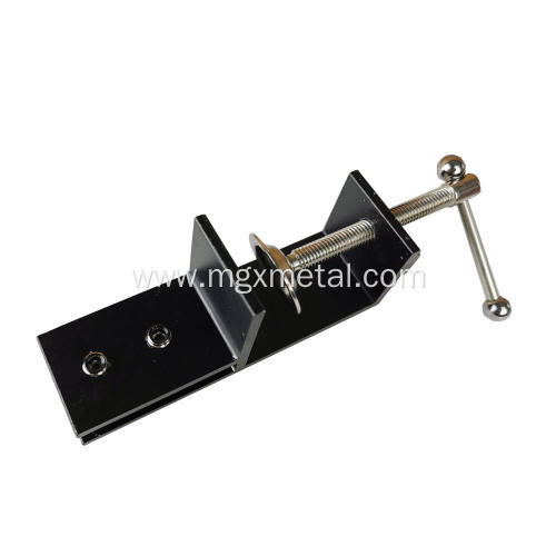 Screen Divider Clamp High Quality Black Metal Desk Screen Divider Clamp Manufactory